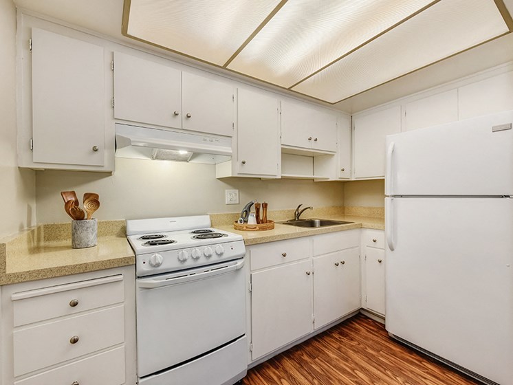 Kitchen with appliances and cabinet space